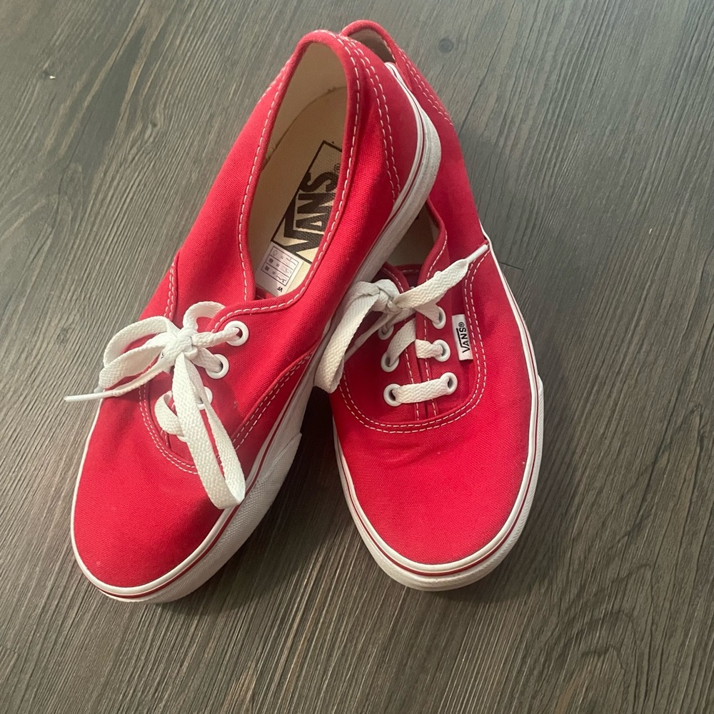 Vans Red Athletic Shoes for Women